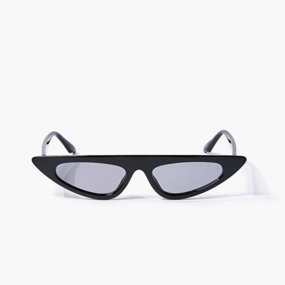 Forever 21 Black Thin Cat Eye Sunglasses - Picture 2 of 4